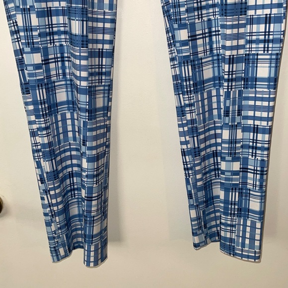 Peter Millar Crown Crafted blue madras performance trousers. - Picture 6 of 8